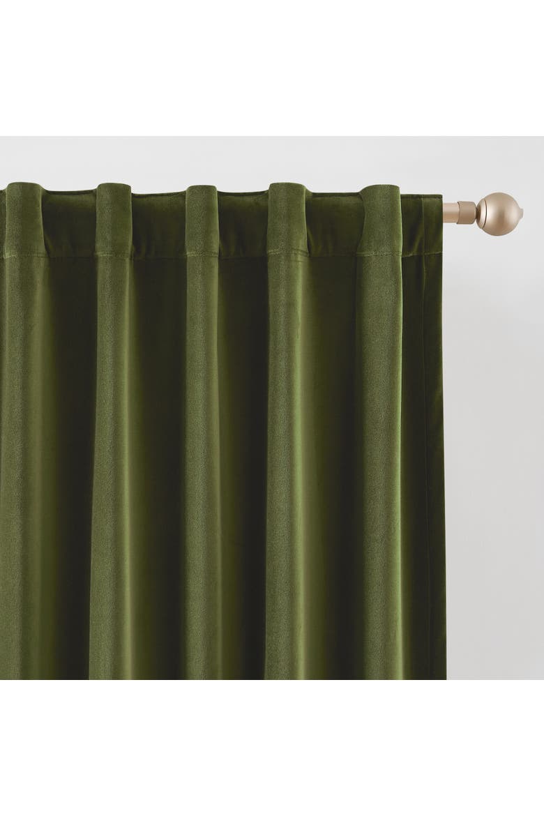 Verdant Path Cotton Blackout Window Panel, Alternate, color, Green