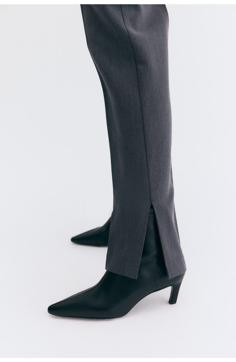 H&M Mama Slit-hem Trousers, Alternate, color, Dark Gray