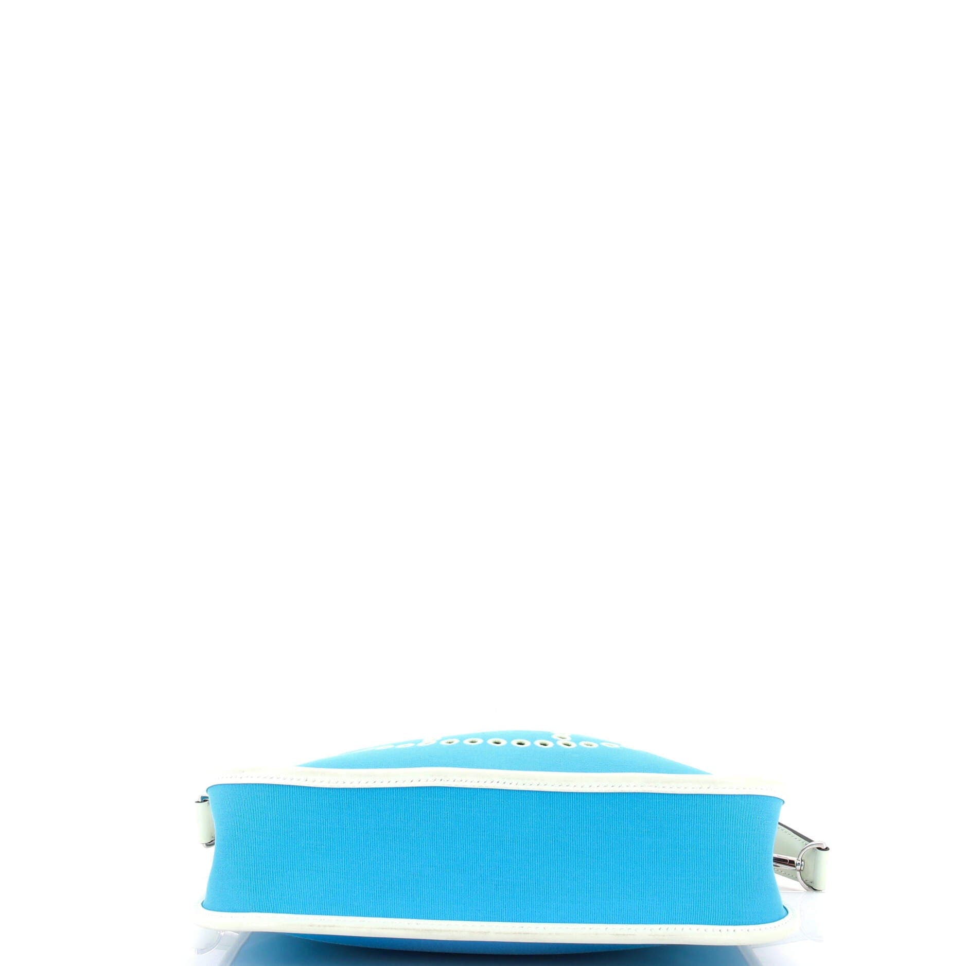 Pre-Owned Hermes Neo Evelyne Bag Toile and Leather PM, Alternate, color, Bleu Azteque