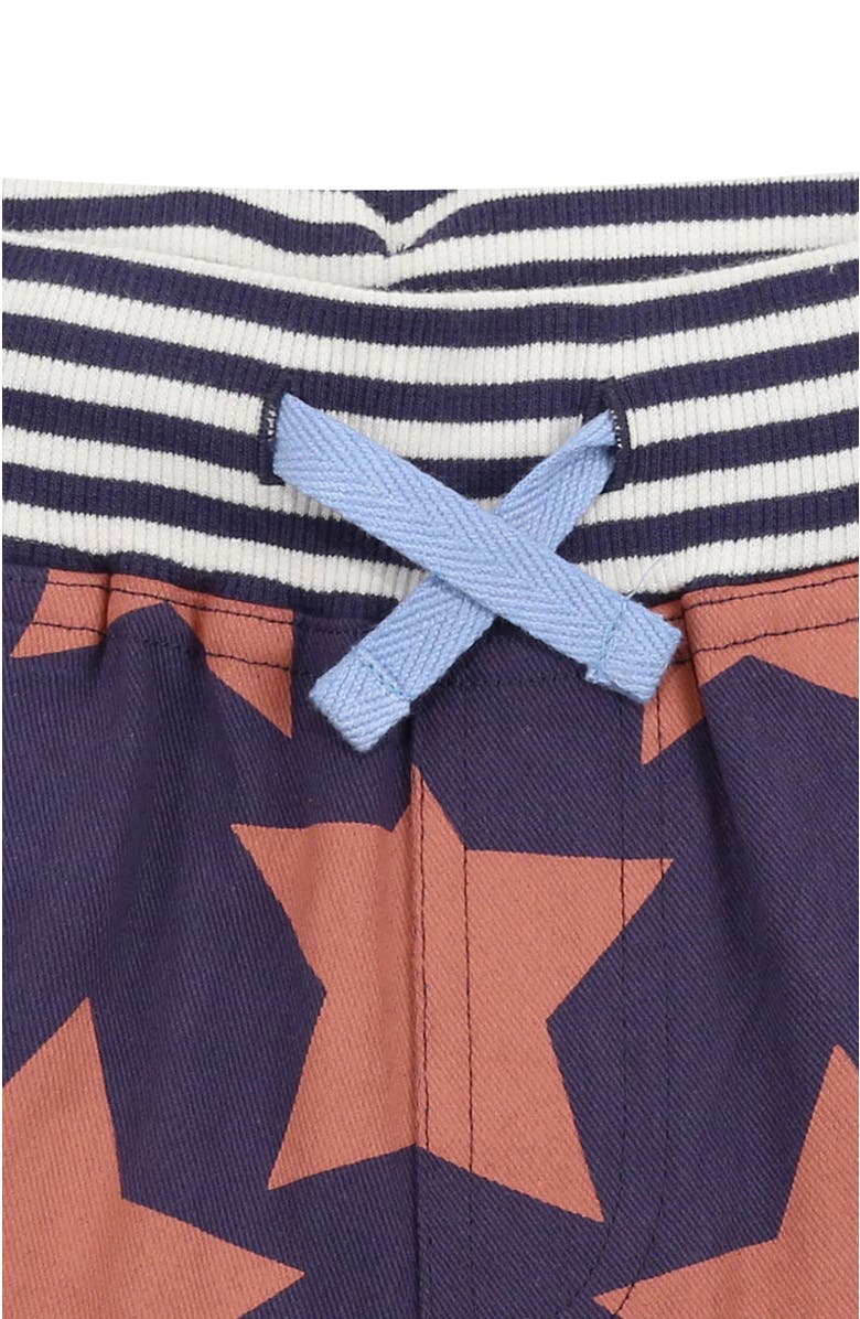 Lilly + Sid Organic Cotton Star Print Shorts, Alternate, color, Multi