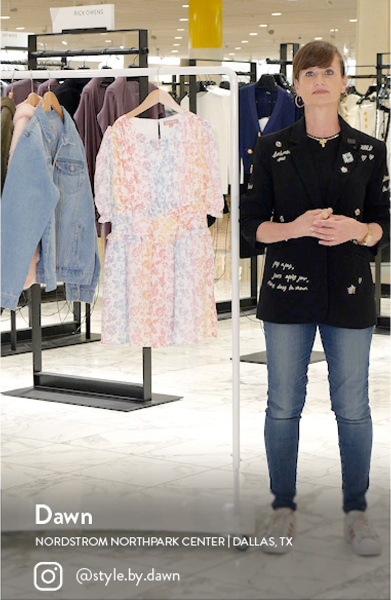 Kids' Floral Print Ruffle Peasant Dress, sales video thumbnail