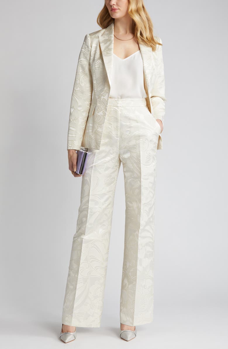 Ted Baker London Majiat Jacquard Wide Leg Trousers, Main, color,