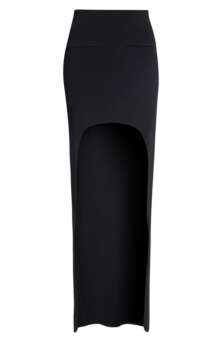 Courrèges Asymetric Knit Skirt, Main, color, Black