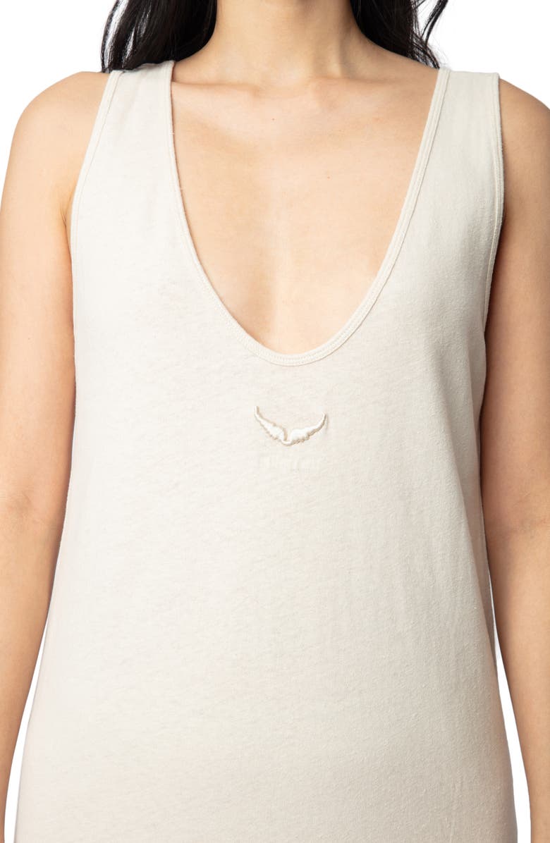 Zadig & Voltaire Deva Lin Lave Cotton & Linen Maxi Dress, Alternate, color, 