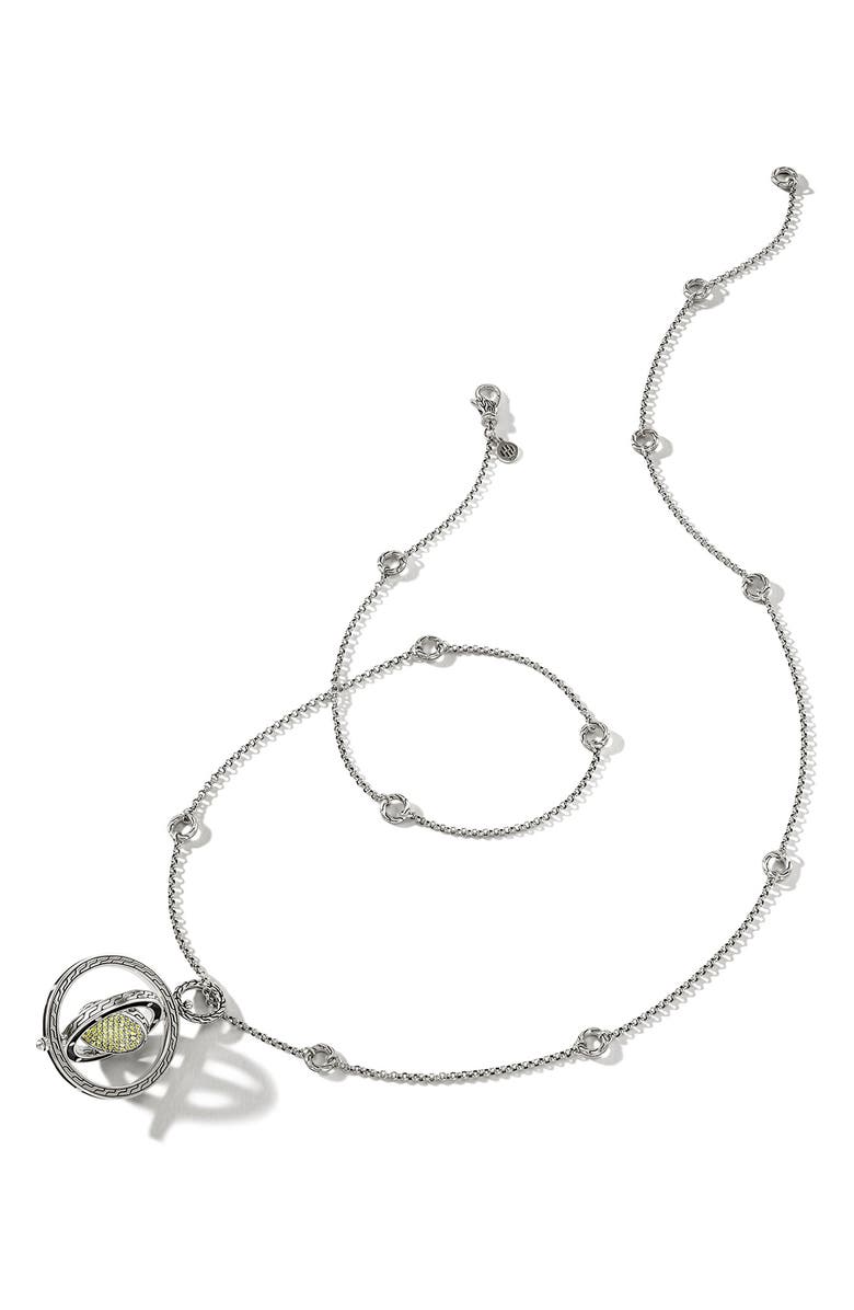 John Hardy Moon Door Peridot Pendant Necklace, Alternate, color,