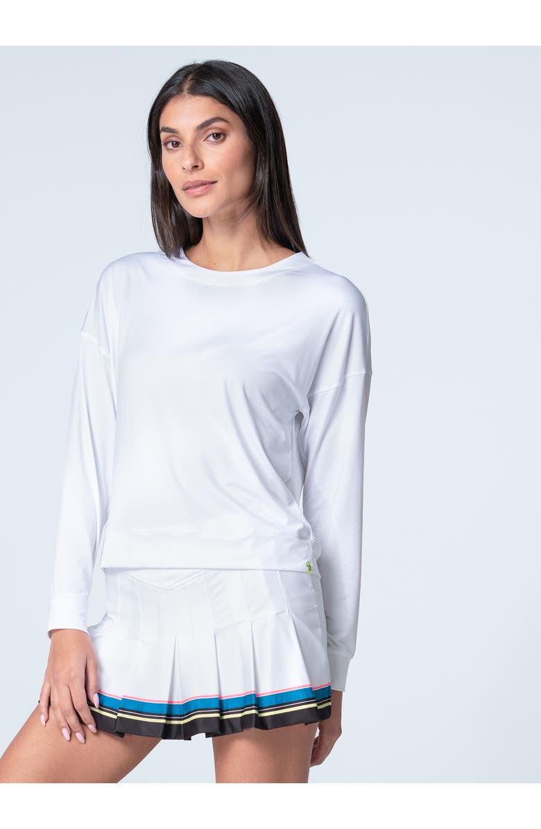 Lucky in Love Stripe Hype Skirt, Alternate, color, White