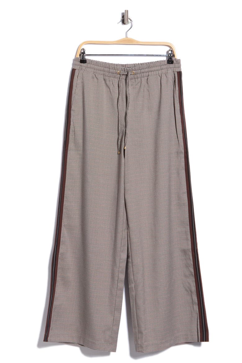 High Waist Wide Leg Pants, Main, color, MULTI HOUNDSTOOTH