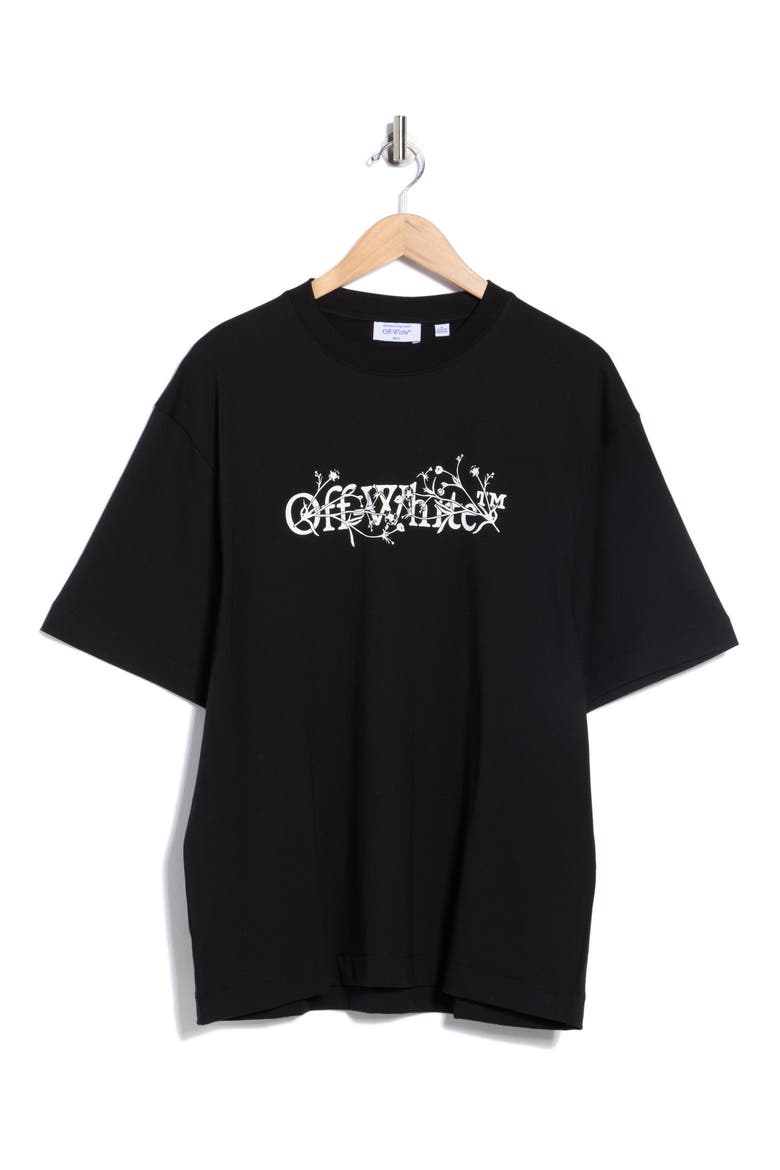 Bookish Flower Graphic T-Shirt, Alternate, color, BLACK-WHITE