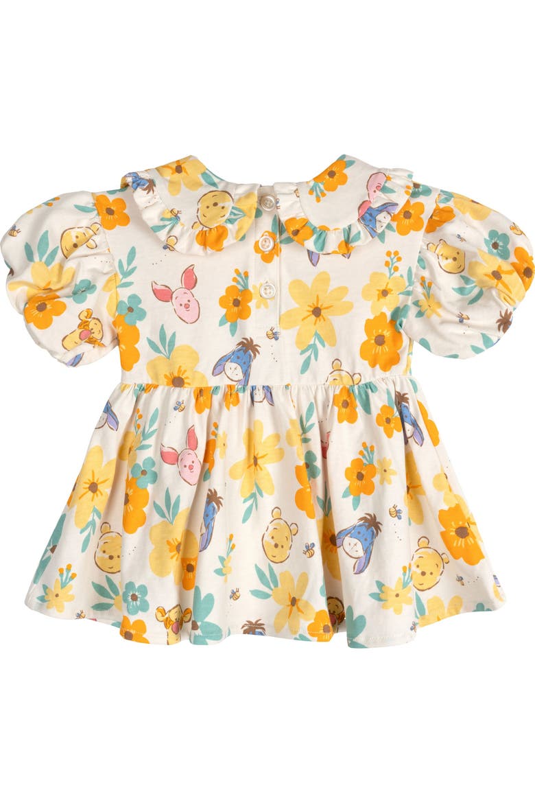 Winnie the Pooh Dress, Bloomers and Headband Set, Alternate, color, Ivory Cream