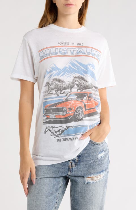 Burnout Mustang Graphic T-Shirt