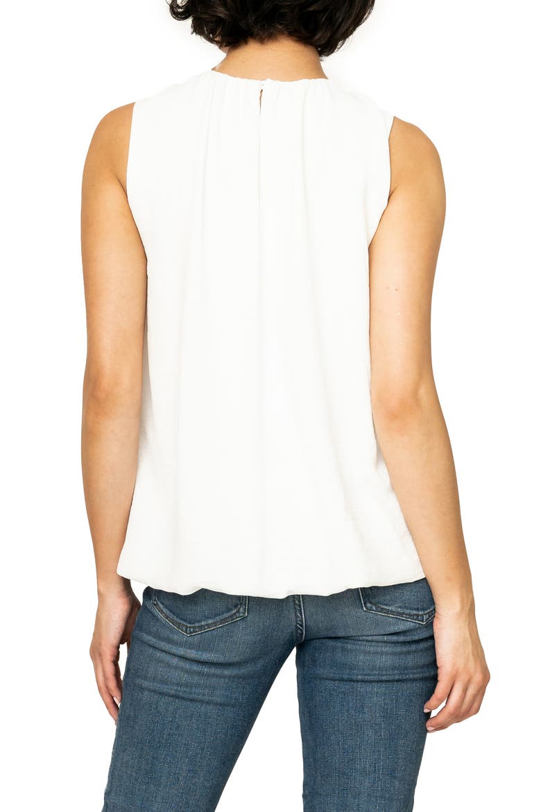 Sleeveless Bubble HemTop, Alternate, color, WHITE
