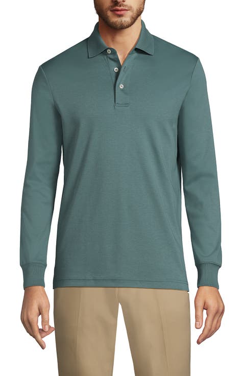 Long Sleeve Cotton Supima Polo Shirt