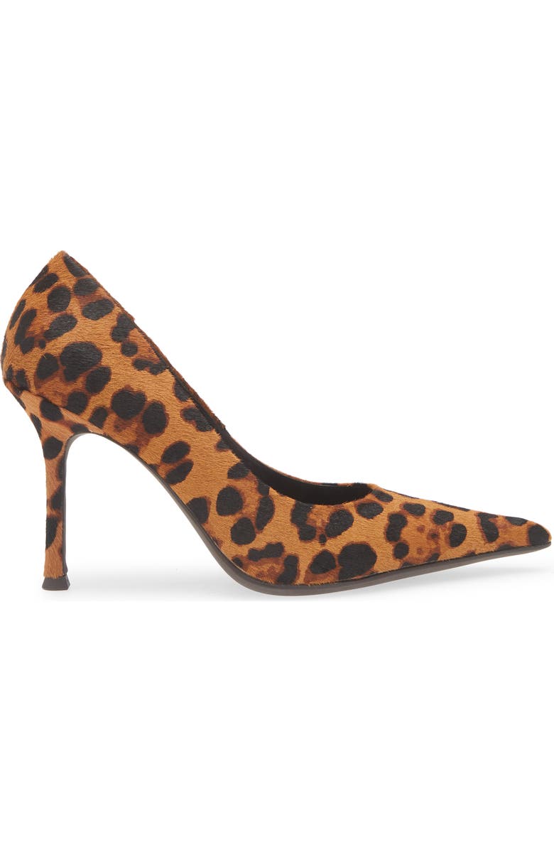 Jeffrey Campbell Risktake Genuine Calf Hair Pointed Toe Pump, Alternate, color, Tan Brown Cheetah