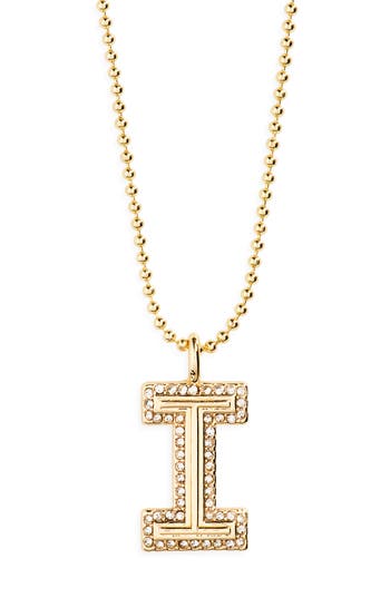 Baublebar Arianna Initial Pendant Necklace In Gold