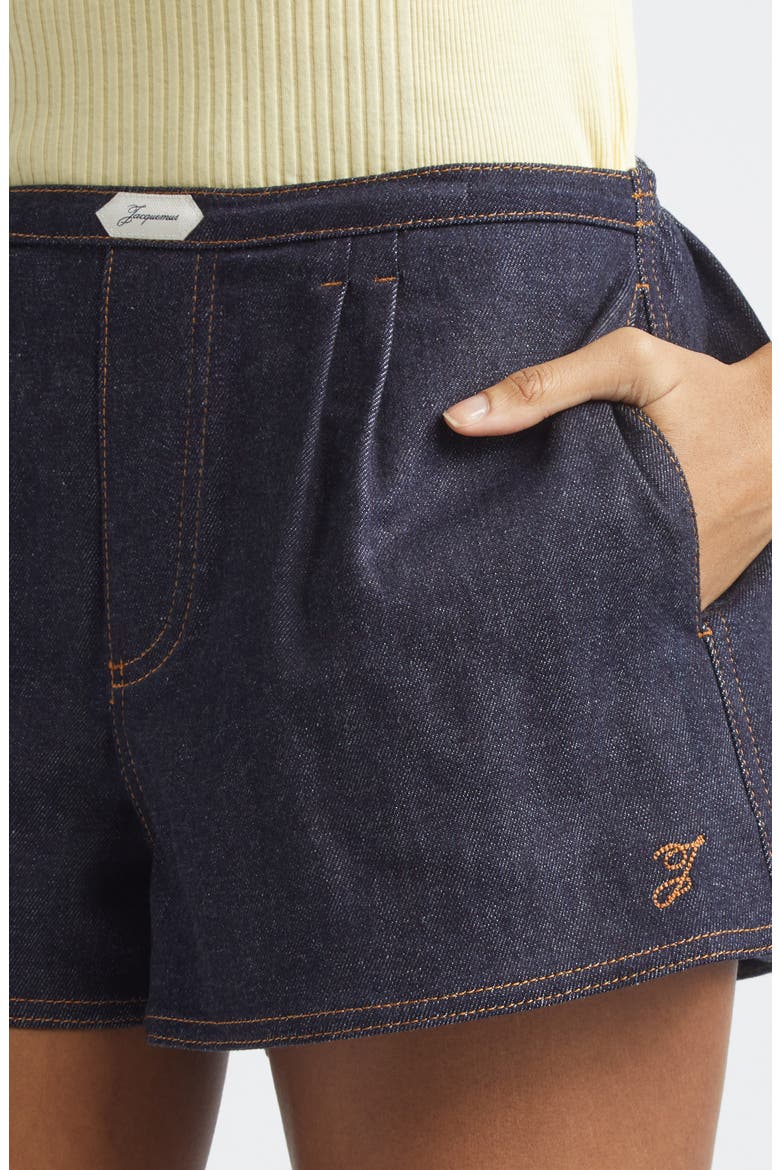Le Amelo de-Nîmes Denim Shorts, Alternate, color, DARK NAVY