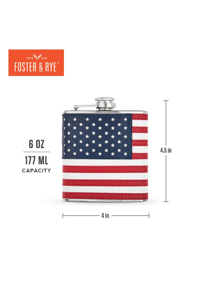 American Flag Flask, Alternate, color, Multicolor