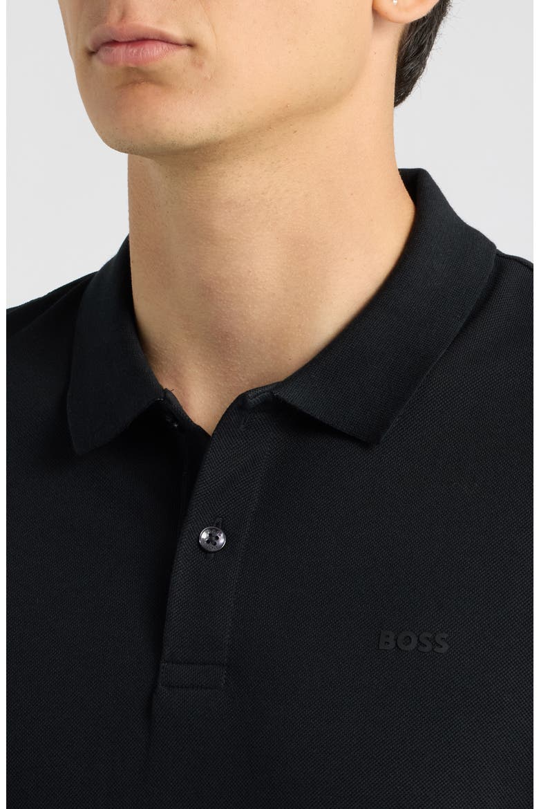 Parlay Solid Cotton Piqué Polo, Alternate, color, BLACK