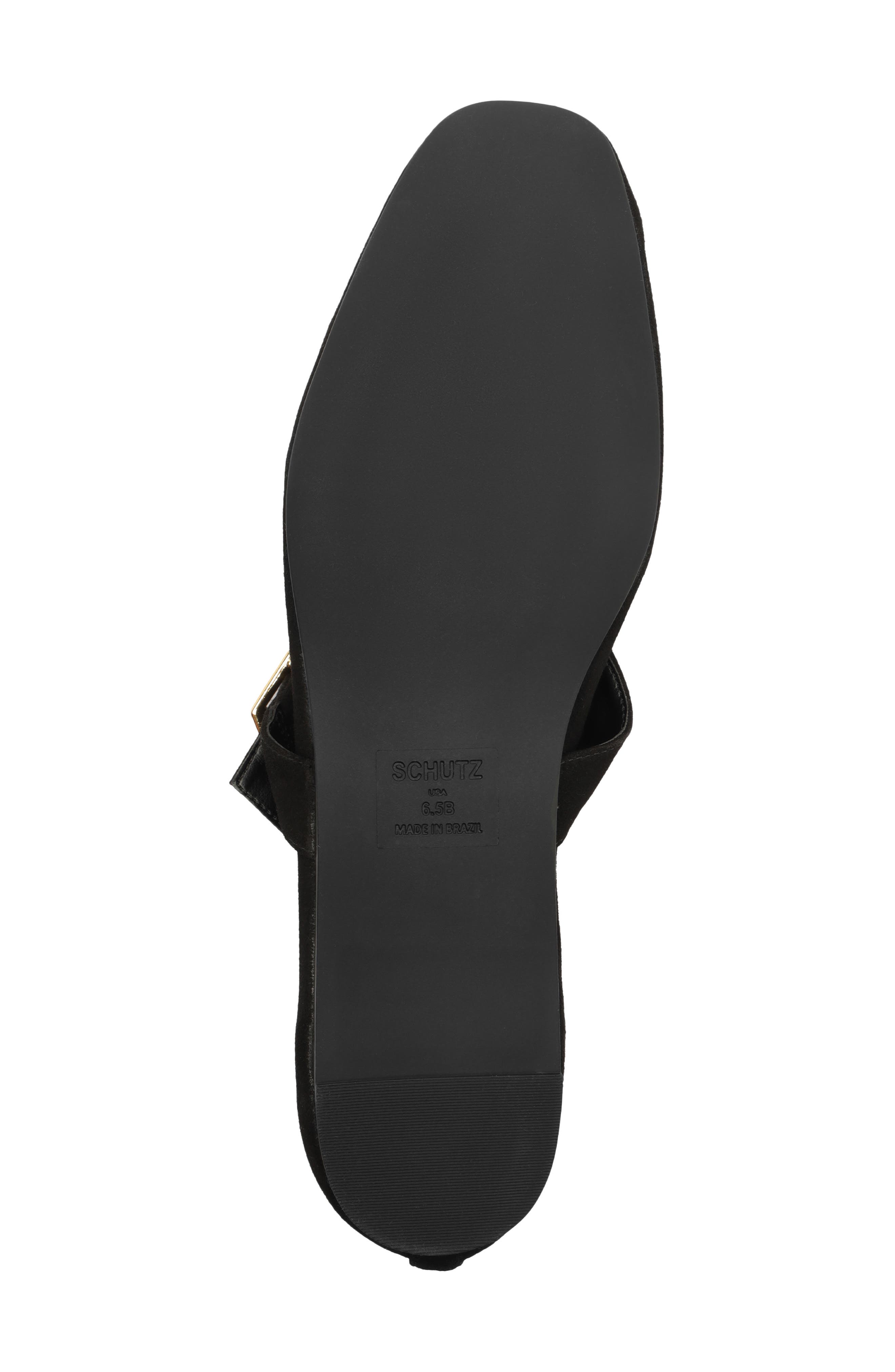 Schutz Vicki Buckle Mary Jane Flat, Alternate, color, Black