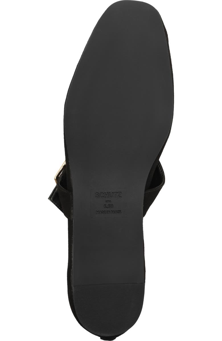 Schutz Vicki Buckle Mary Jane Flat, Alternate, color, Black
