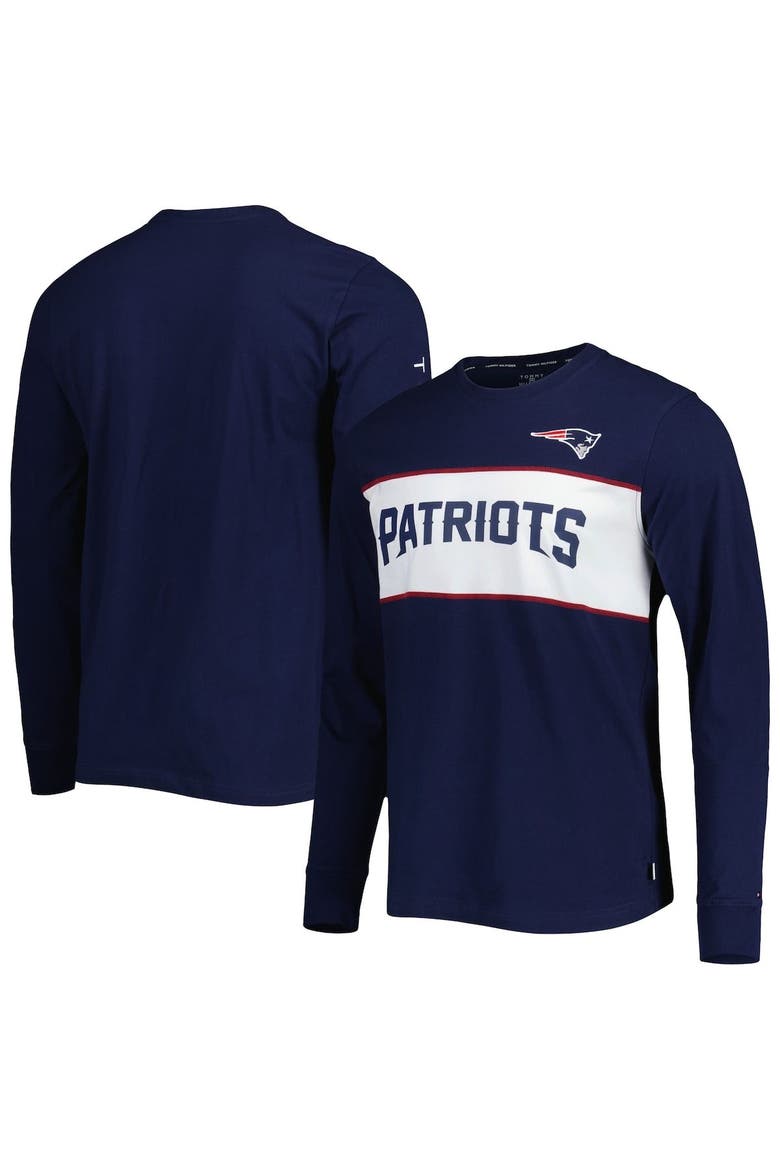 Men's Tommy Hilfiger Navy New England Patriots Peter Team Long Sleeve T-Shirt, Main, color, Navy
