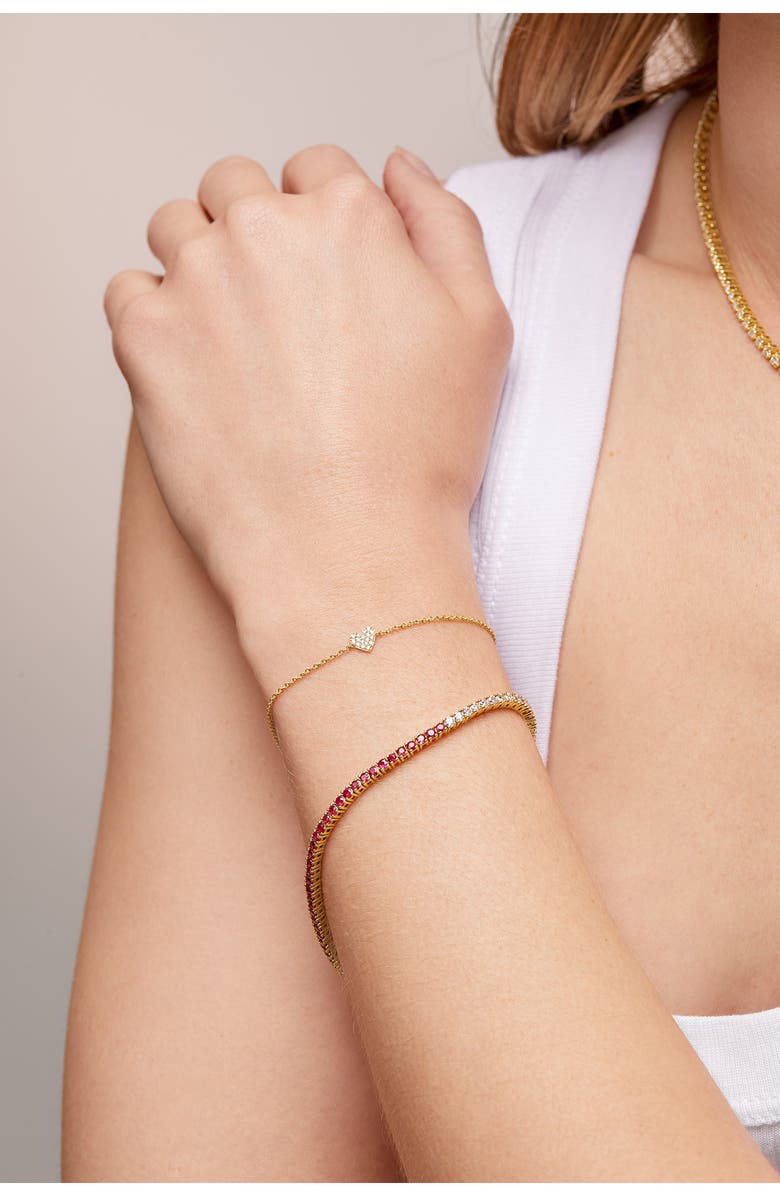 Bony Levy Icons Mini Diamond Heart Bracelet, Alternate, color, 