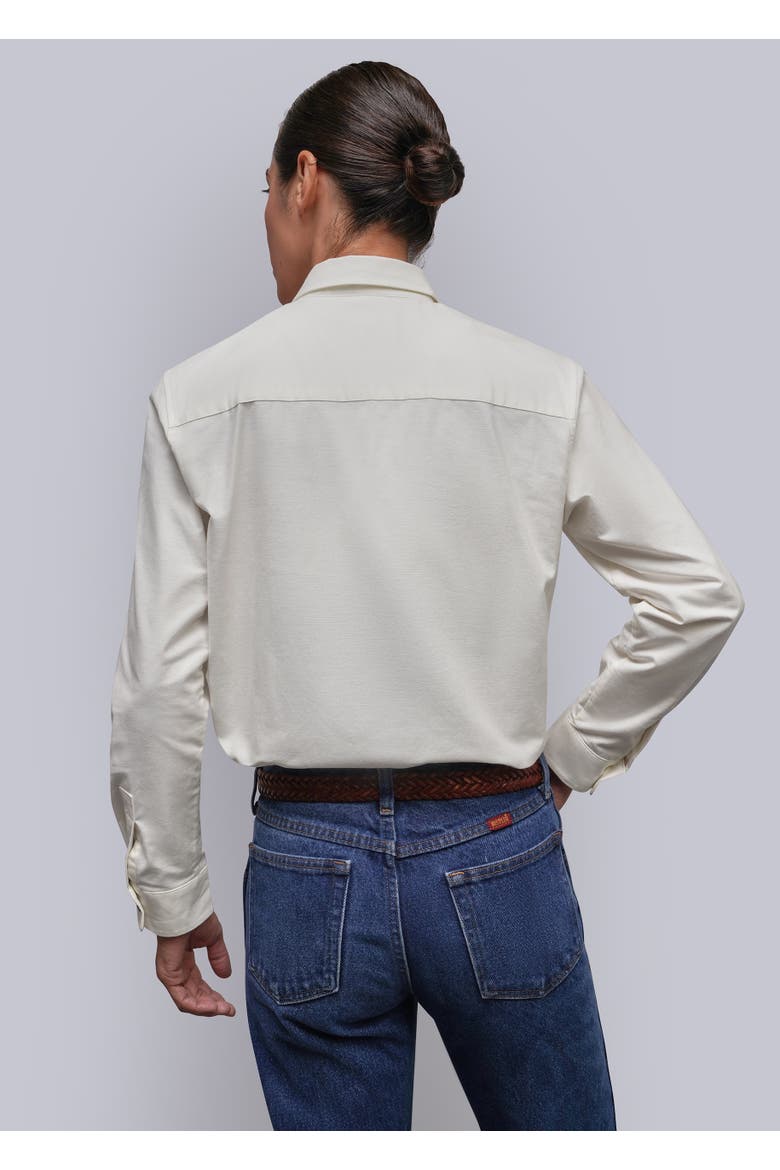 The Empower Oxford Storm Flap Button Up, Alternate, color, WHITE