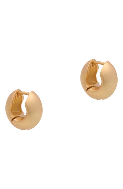 Posie Polished Contour Hinged Huggie Earrings