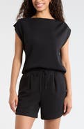 Zella Soft Luxe Knit Gathered Shoulder Top