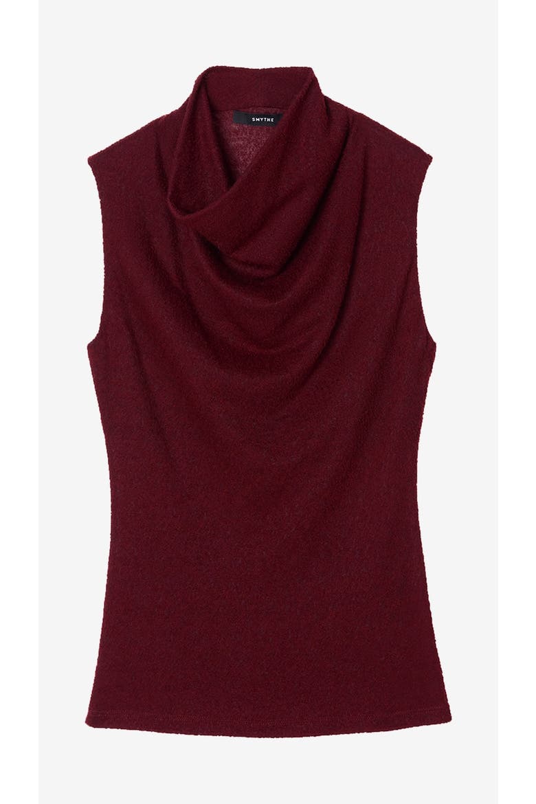 Cowl Neck Knit Shell, Alternate, color, Garnet