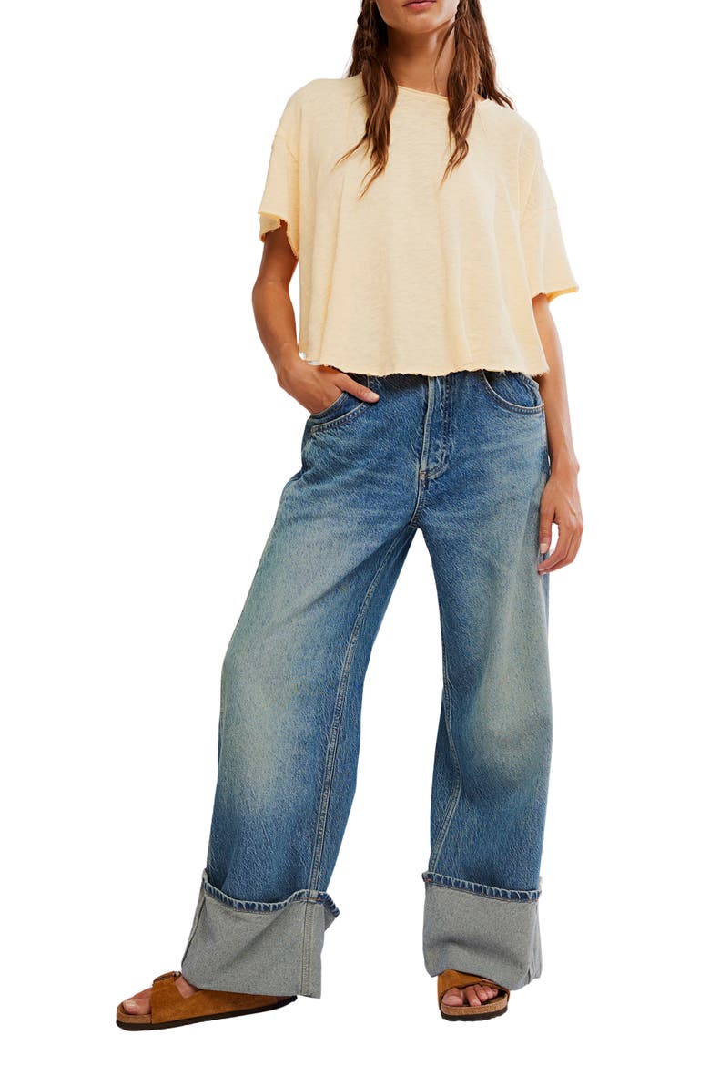 Elsie Linen & Cotton Slub Jersey Swing T-Shirt, Alternate, color, SPARKLE LIGHT