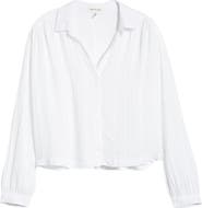 Cloth & Stone Shirred Button-Up Shirt