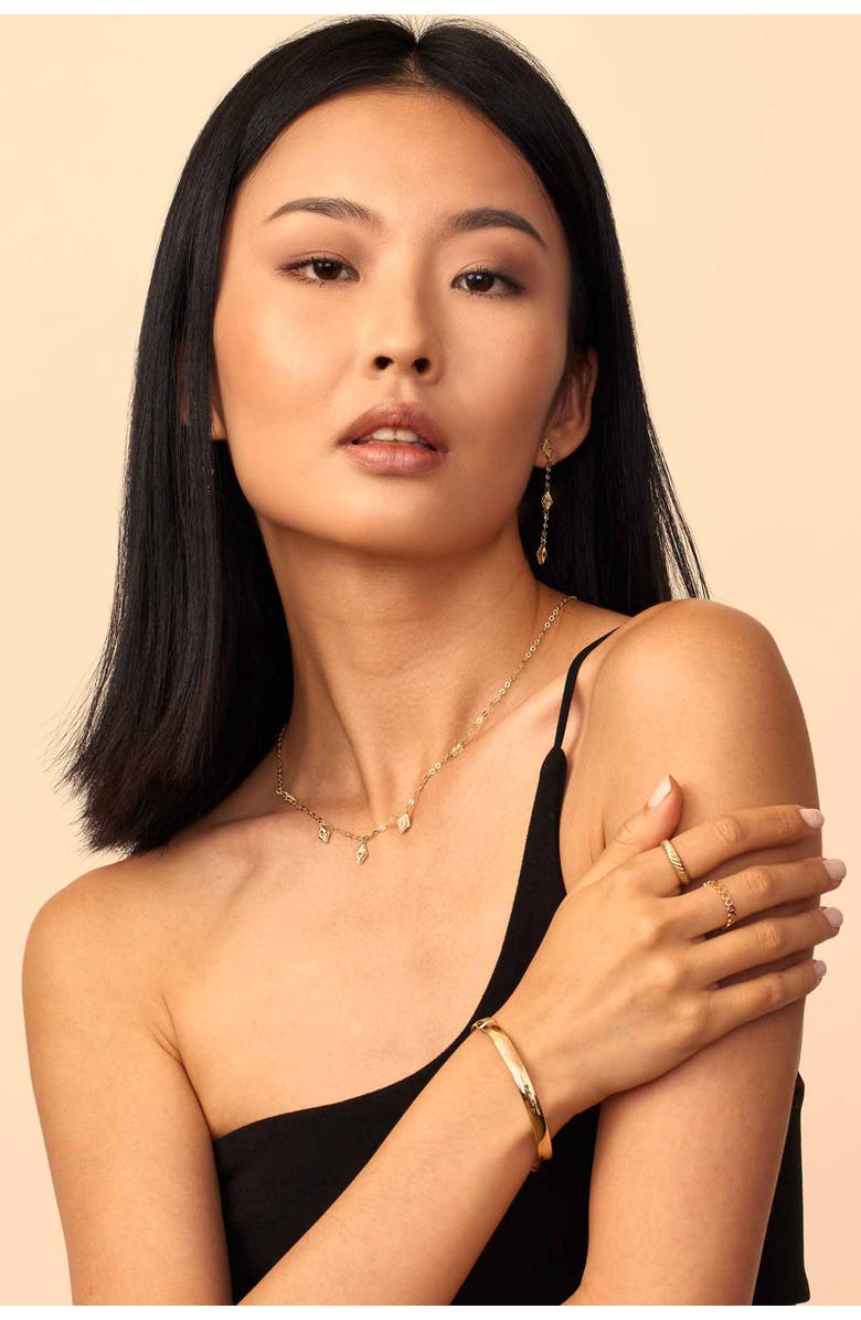 Oradina 14K Gold The One Bold Bangle, Alternate, color, Yellow Gold