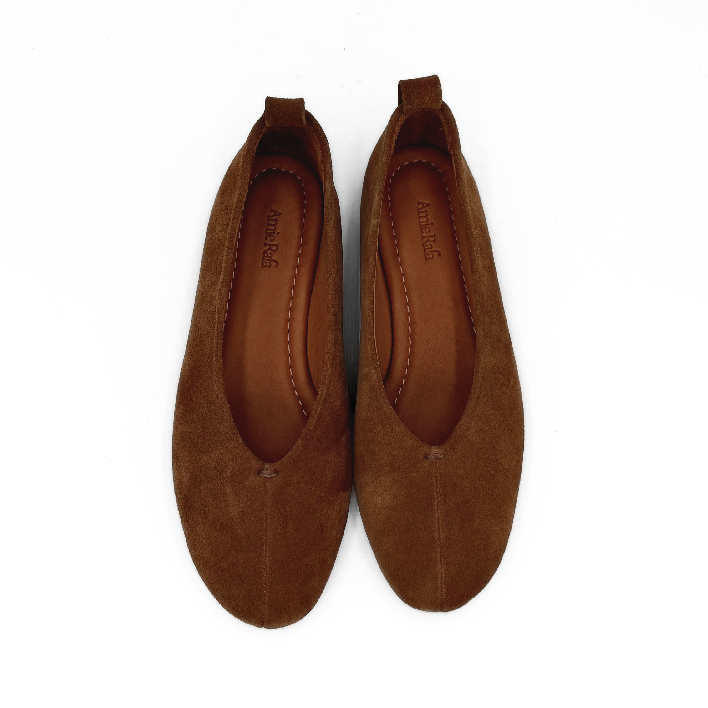 Amie Rafa Erika Suede Ballet Flats, Alternate, color, Tan
