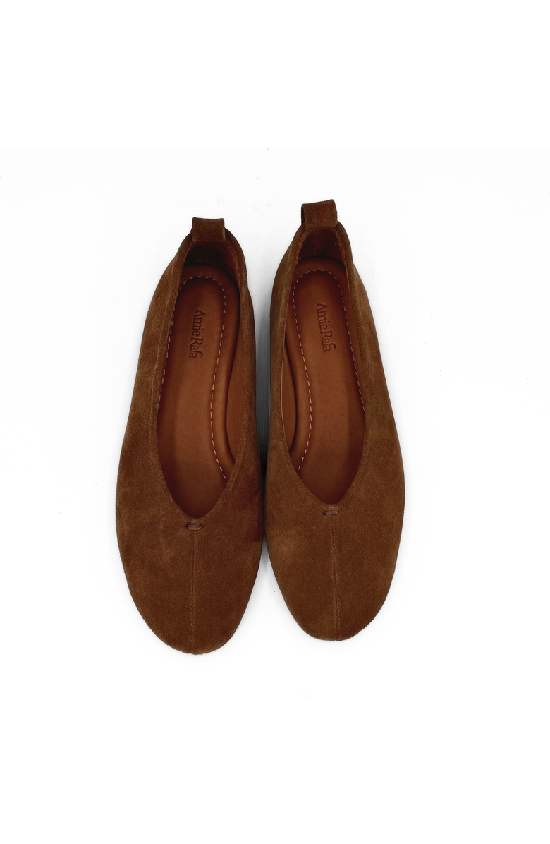 Amie Rafa Erika Suede Ballet Flats, Alternate, color, Tan