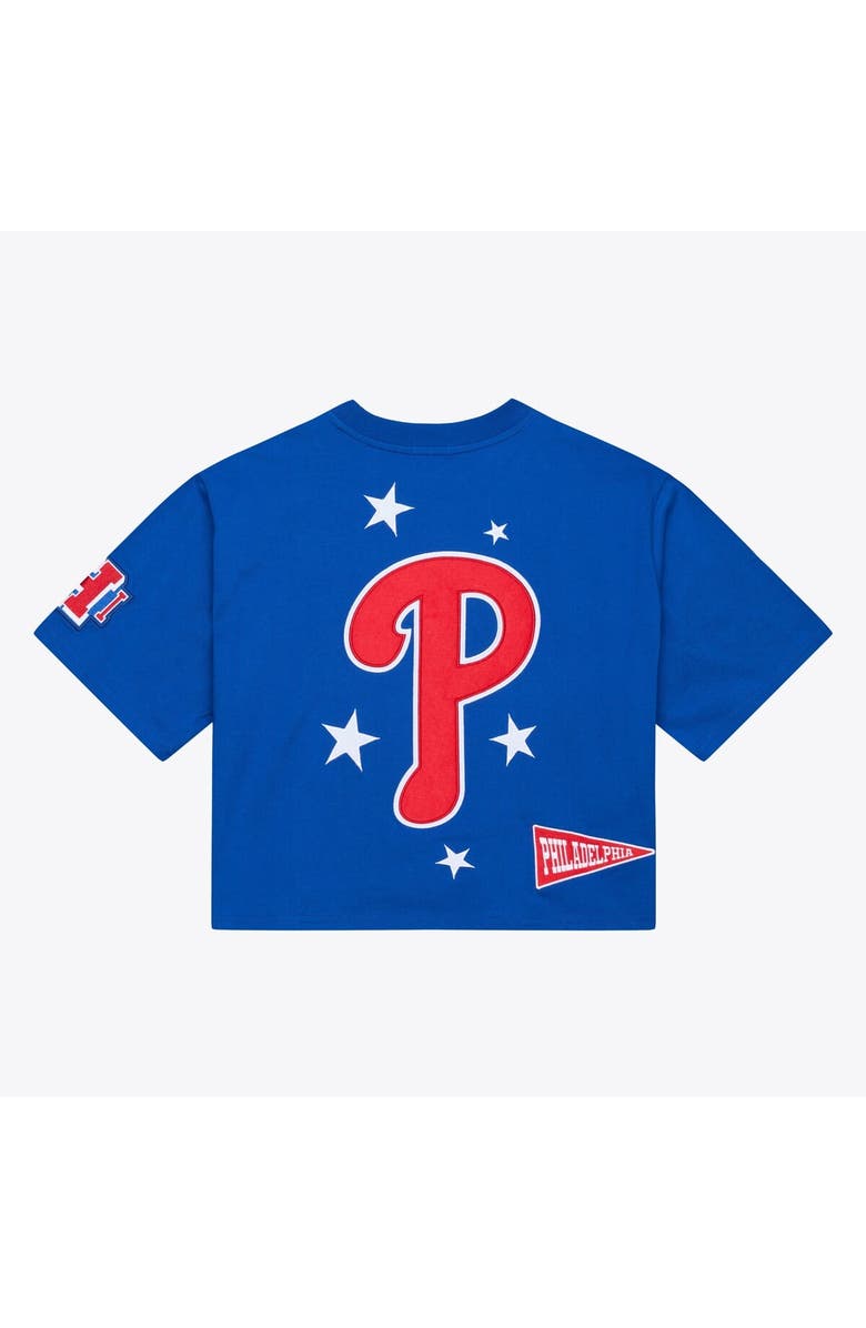 Mitchell & Ness Women's Mitchell & Ness Royal Philadelphia Phillies Pep Rally Cropped Boxy T-Shirt, Alternate, color, Royal