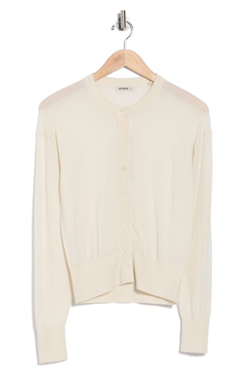 Featherweight Merino Wool, Silk & Cashmere Cardigan