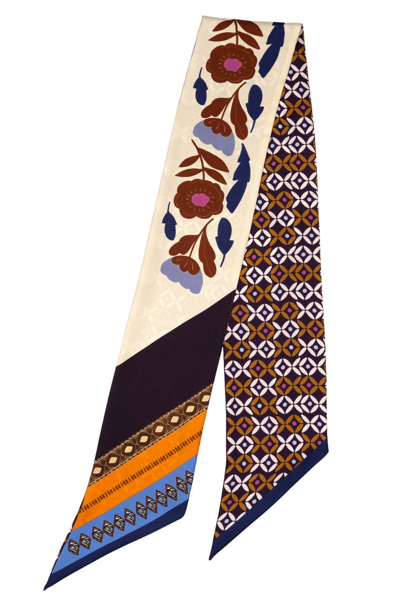 Elizabetta Pamela - Skinny Silk Scarf, Alternate, color, Plum