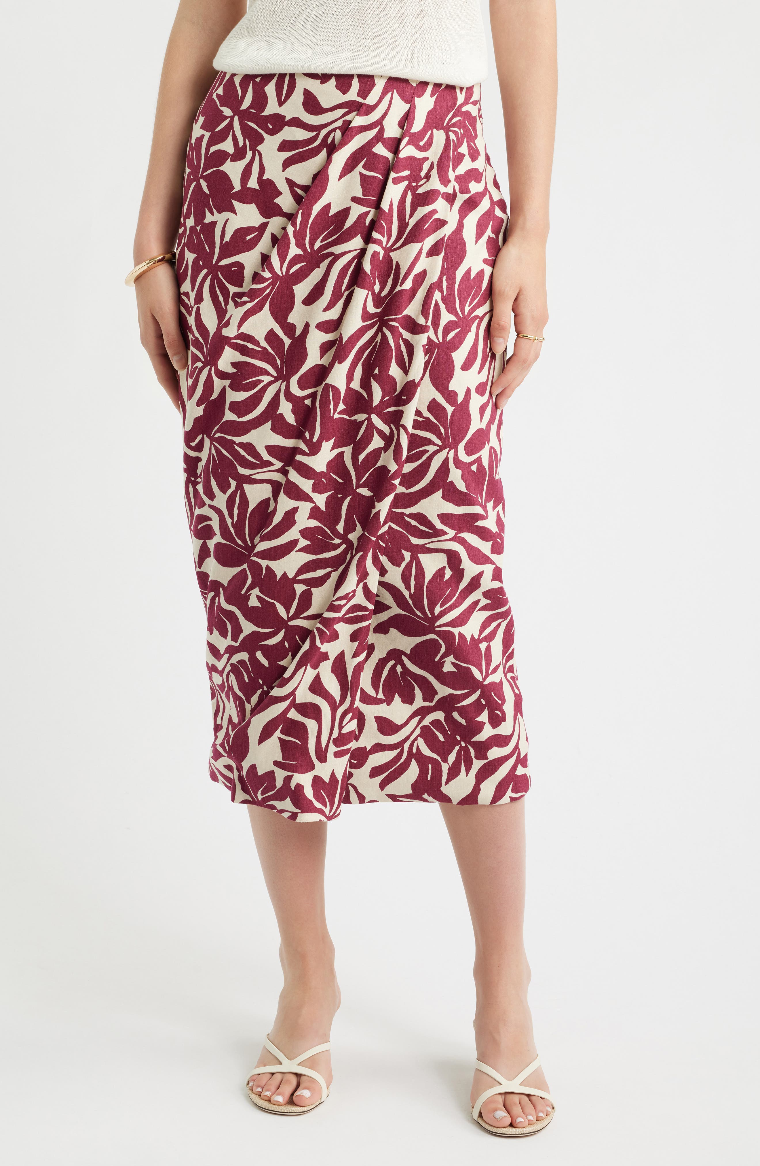 selected BEIGE- BURGUNDY FIRA BLOOM