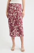 Nordstrom Linen Blend Wrap Midi Skirt