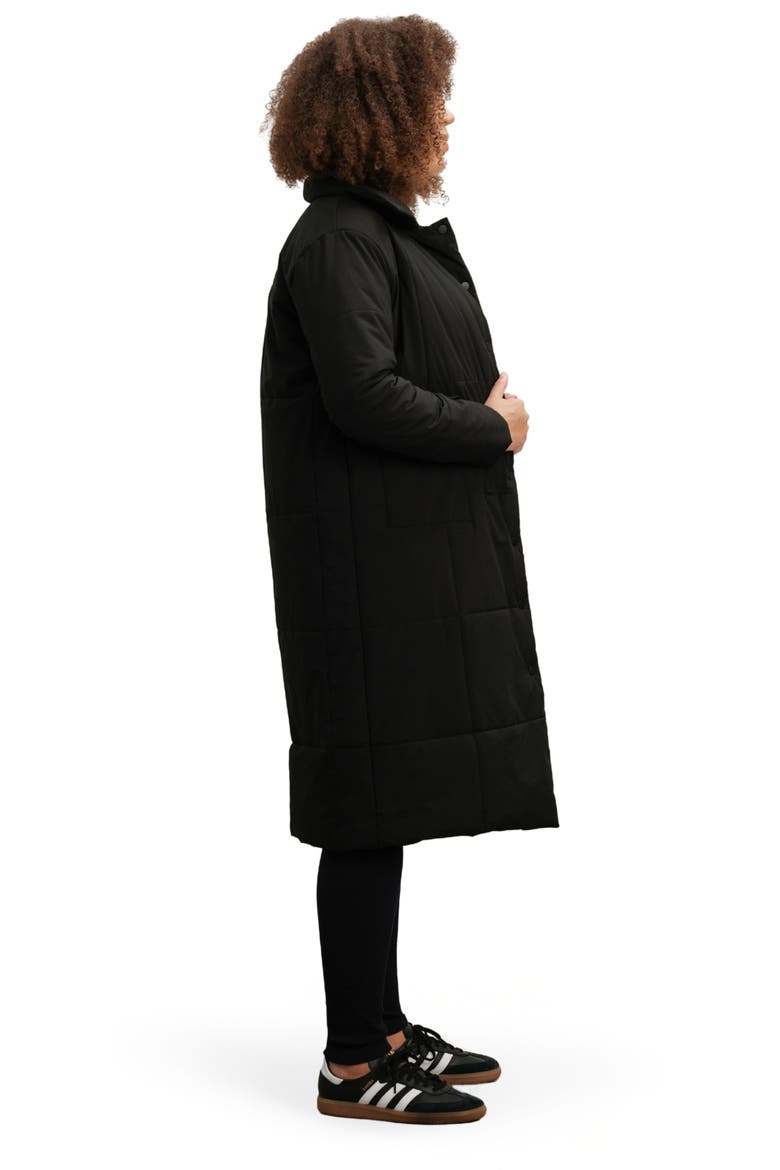 The Puffer Maternity & Baby Wearing Coat, Alternate, color, Black