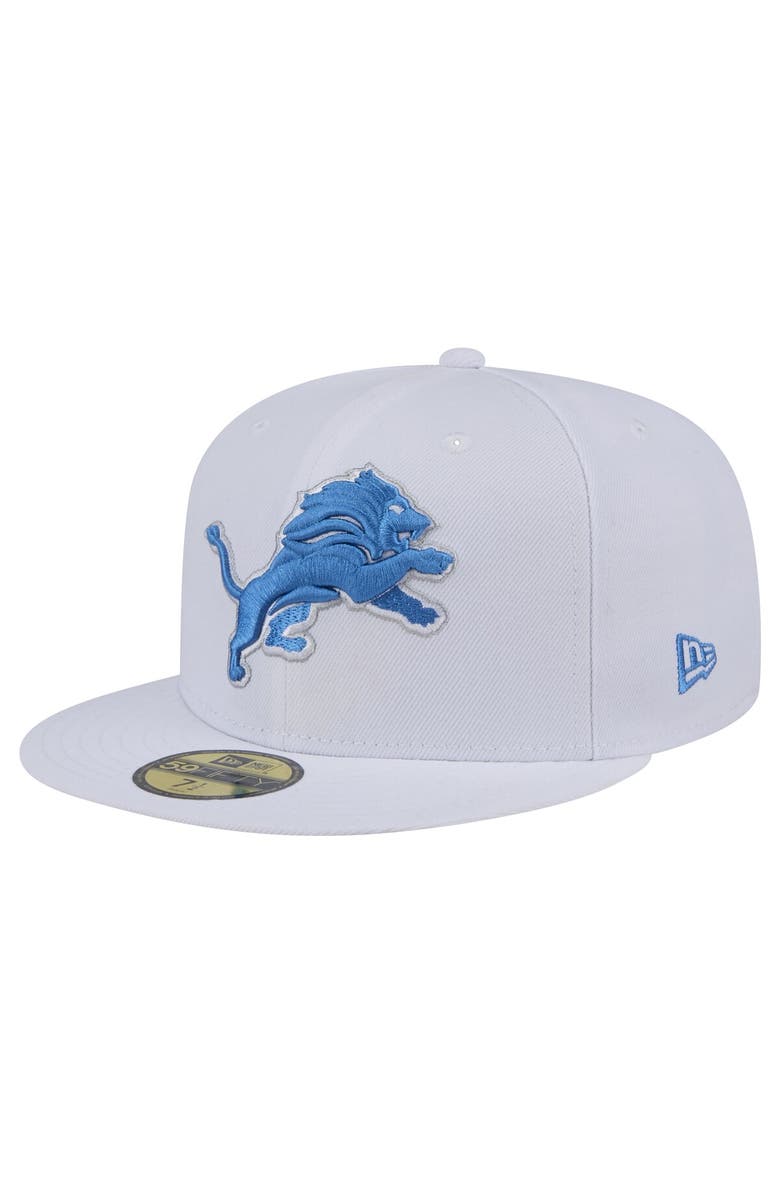 New Era Men's New Era  White Detroit Lions Omaha 59FIFTY Fitted Hat, Alternate, color, White