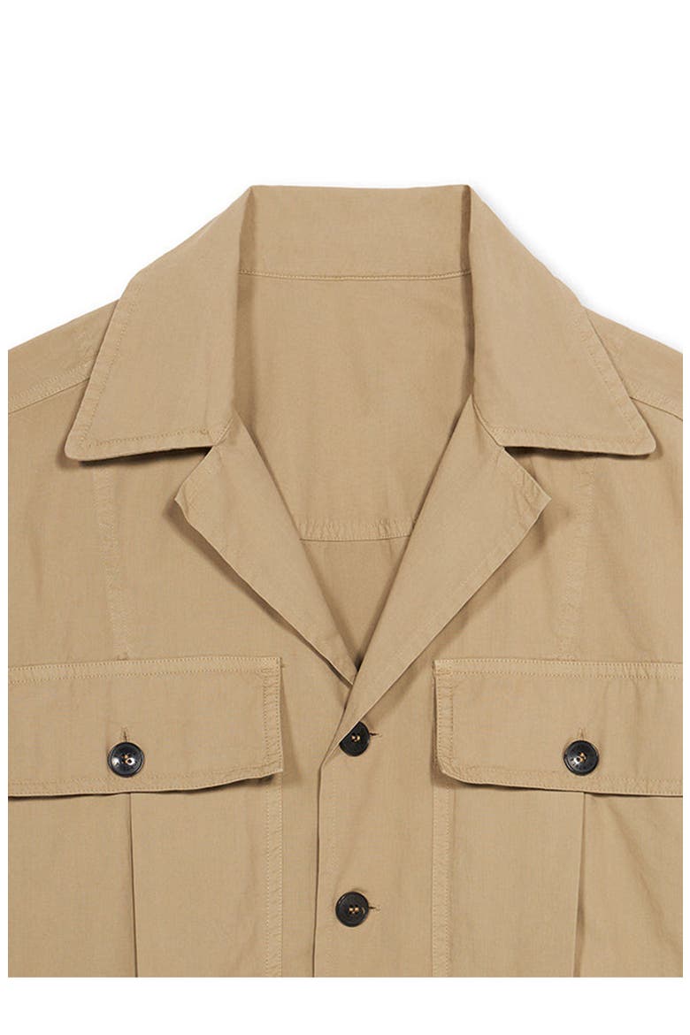 Oversize Cotton Twill Shirt, Alternate, color, CAMEL