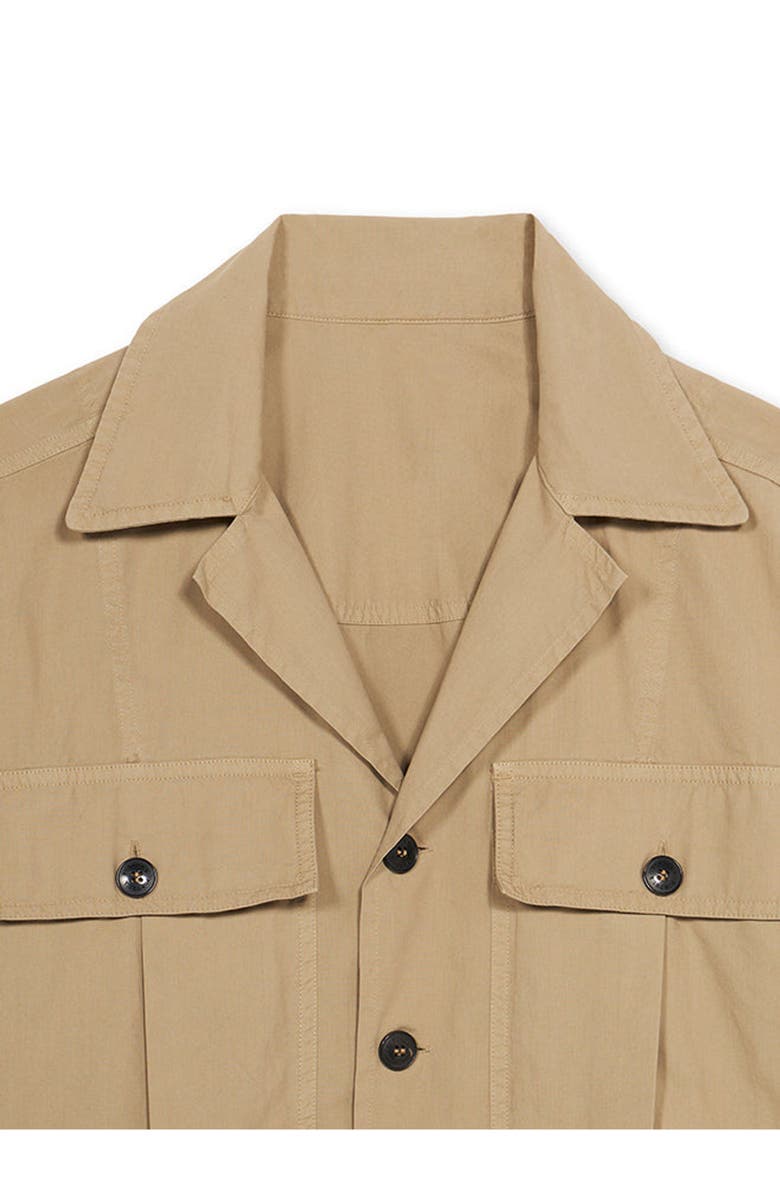 Fortela Solomont Twill Cotton Overshirt, Alternate, color, Camel