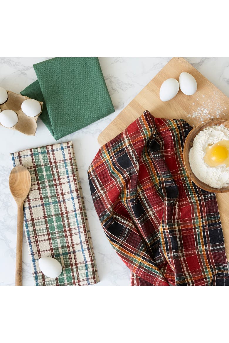 Heavyweight Essentials Dishtowel Set of 3, Alternate, color, Multi-Color Plaids