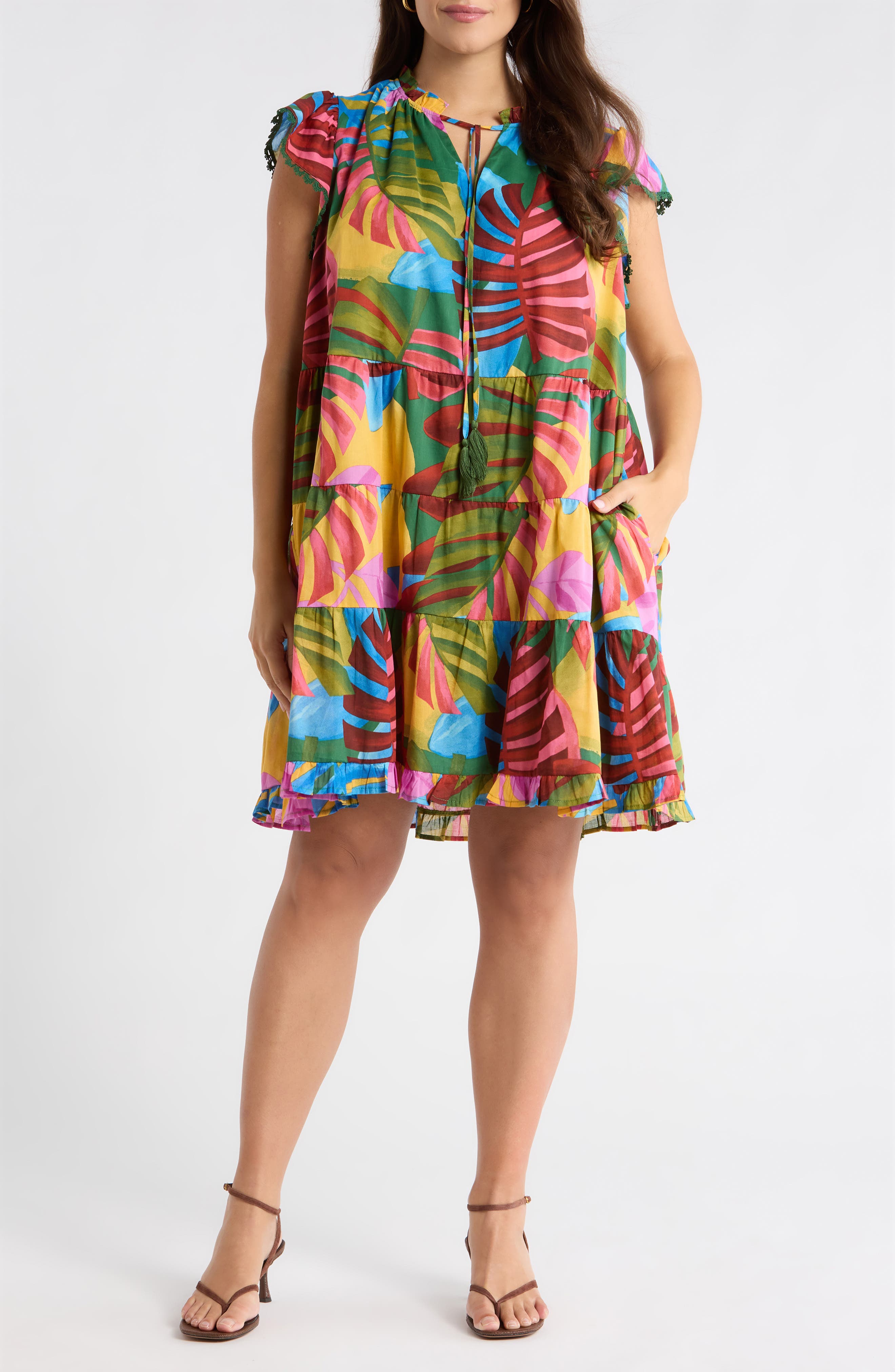 Novi Tropical Yodi Shift Minidress
