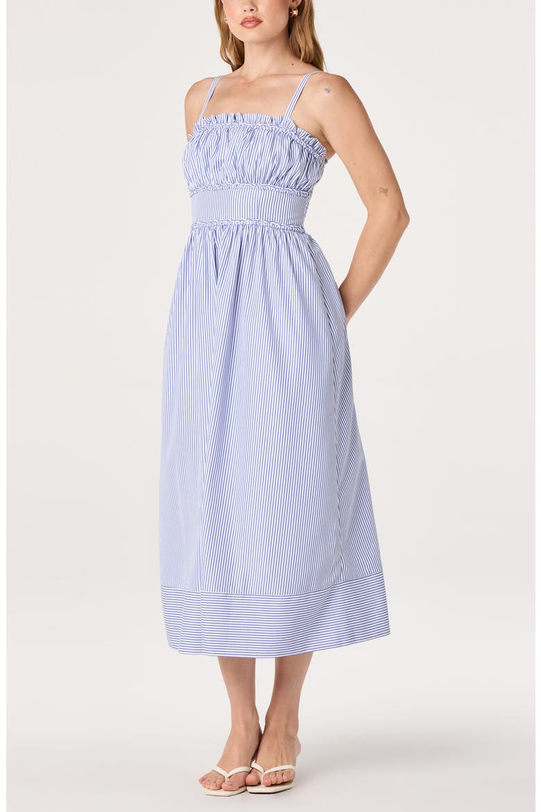 Montserrat Stripe Midi Dress, Alternate, color, BLUE STRIPE