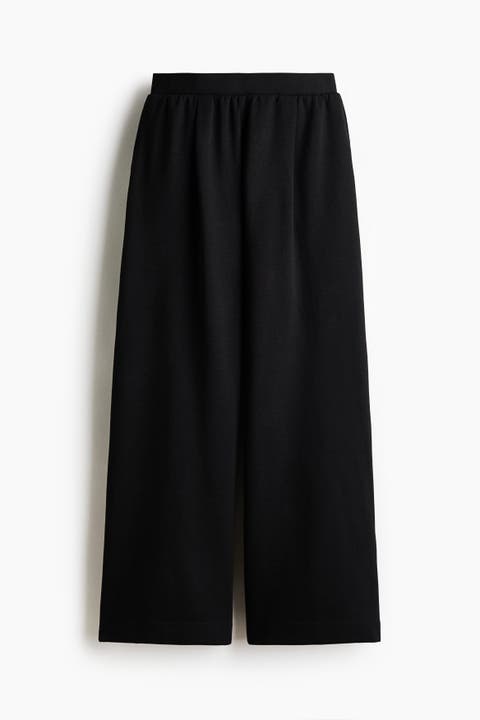 Wide Interlock Joggers
