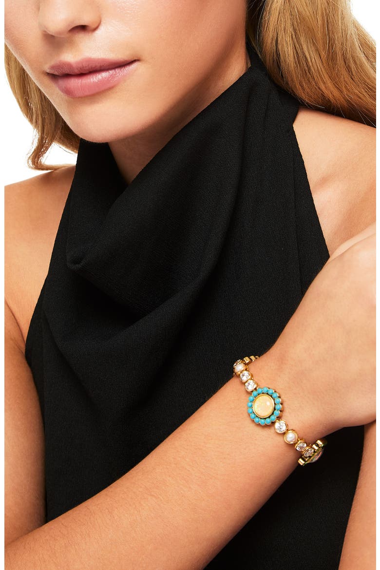 Crystal Chain Bracelet, Alternate, color, GOLD MULTI