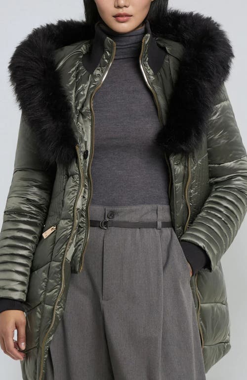 Noize Gigi-el Faux Fur Trim Hooded Parka In Multi