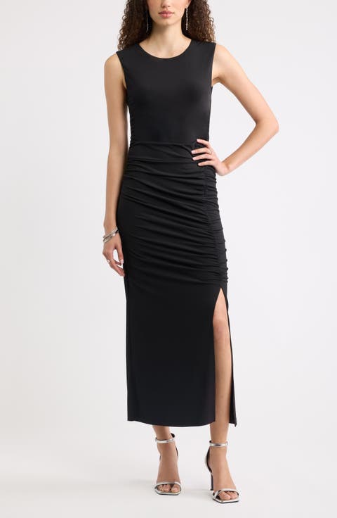 Side Ruched Maxi Dress